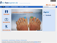 Tablet Screenshot of die-fussexperten.de